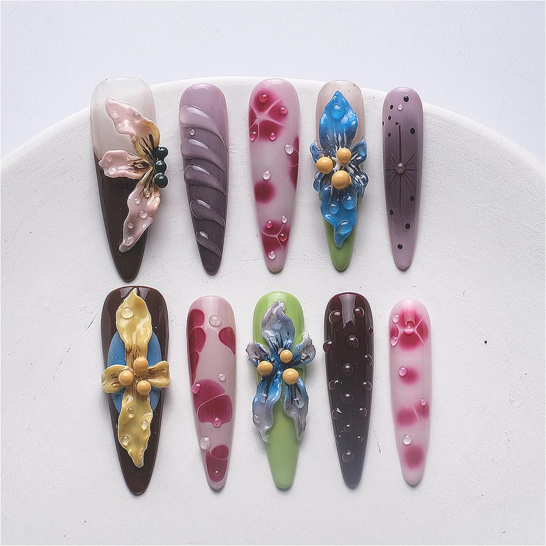1065 Handmade Press On Nails