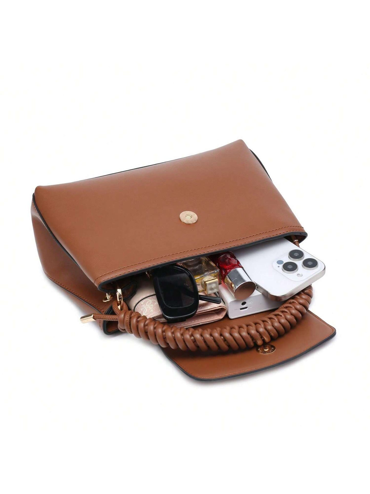 Compact Purse With Braided Handle