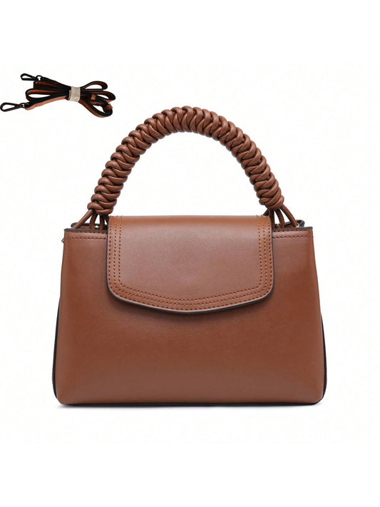 Compact Purse With Braided Handle