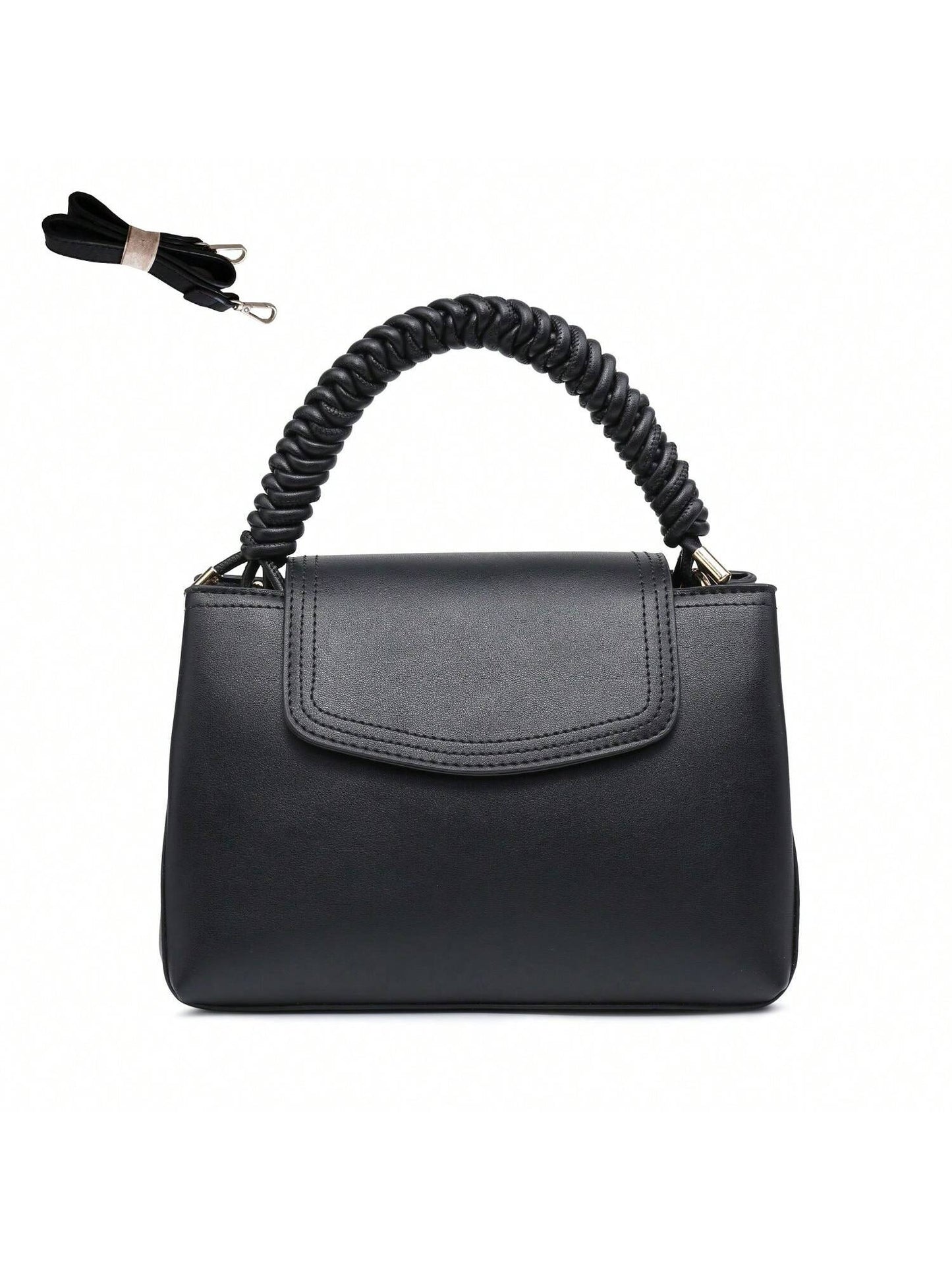 Compact Purse With Braided Handle