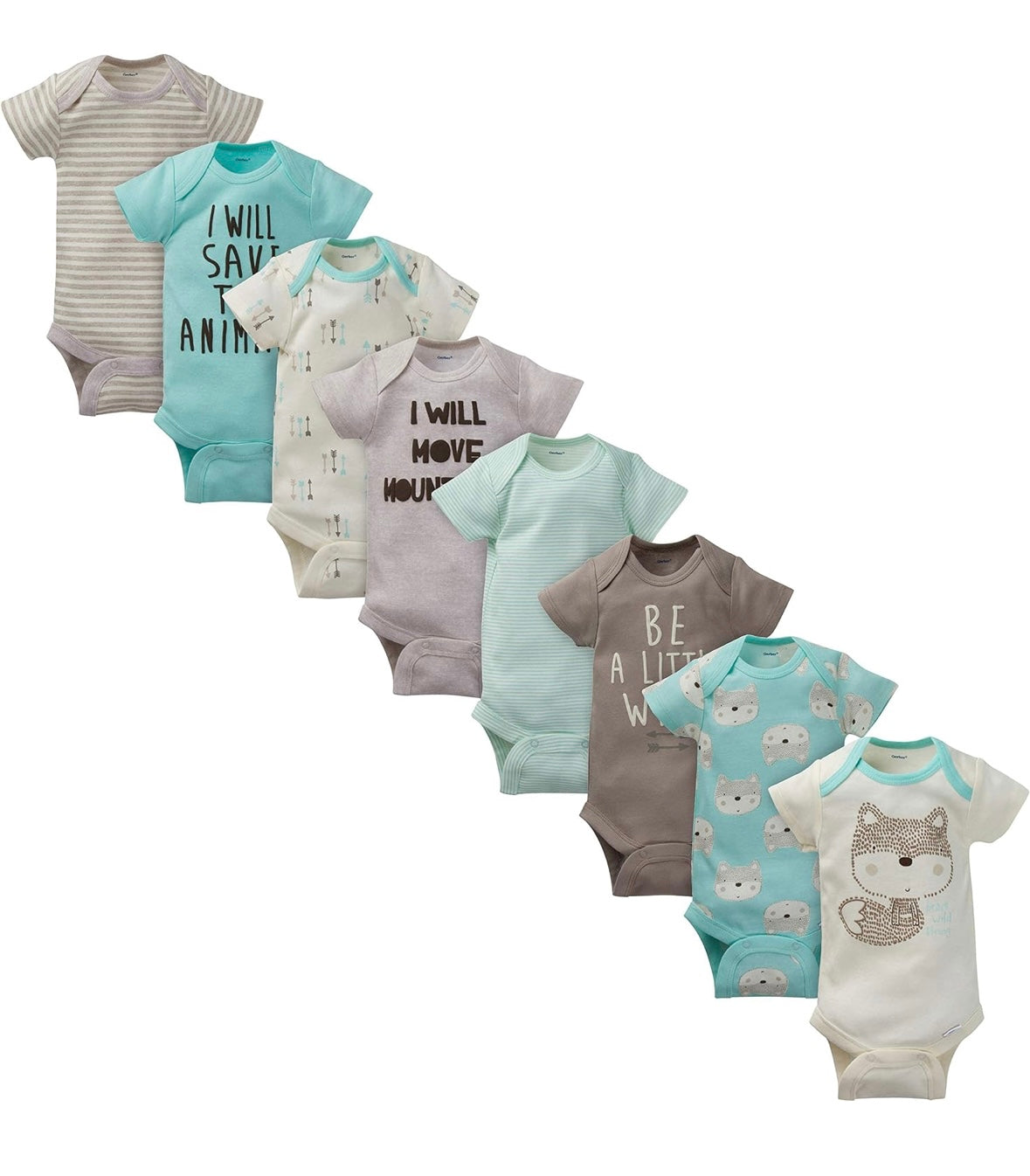 8pk Gerber unisex Onesies