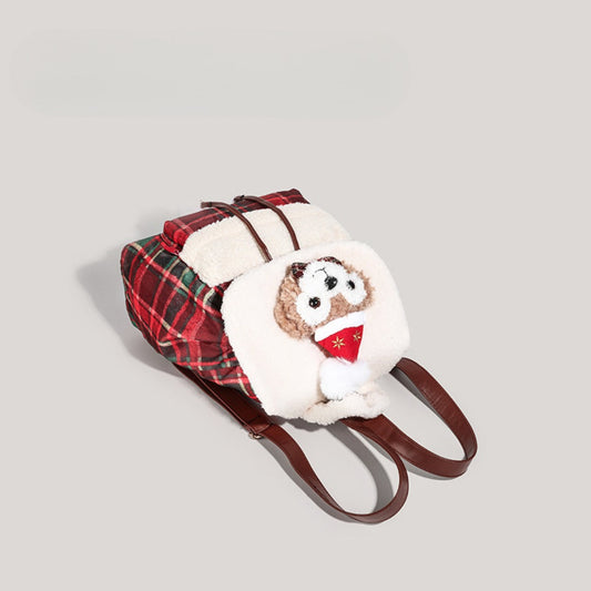 Autumn and winter Plush backpack