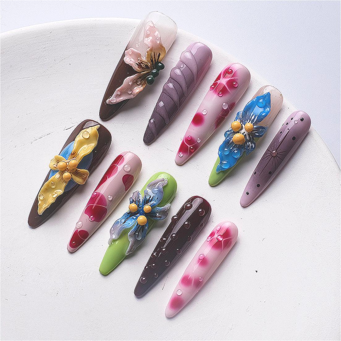 1065 Handmade Press On Nails