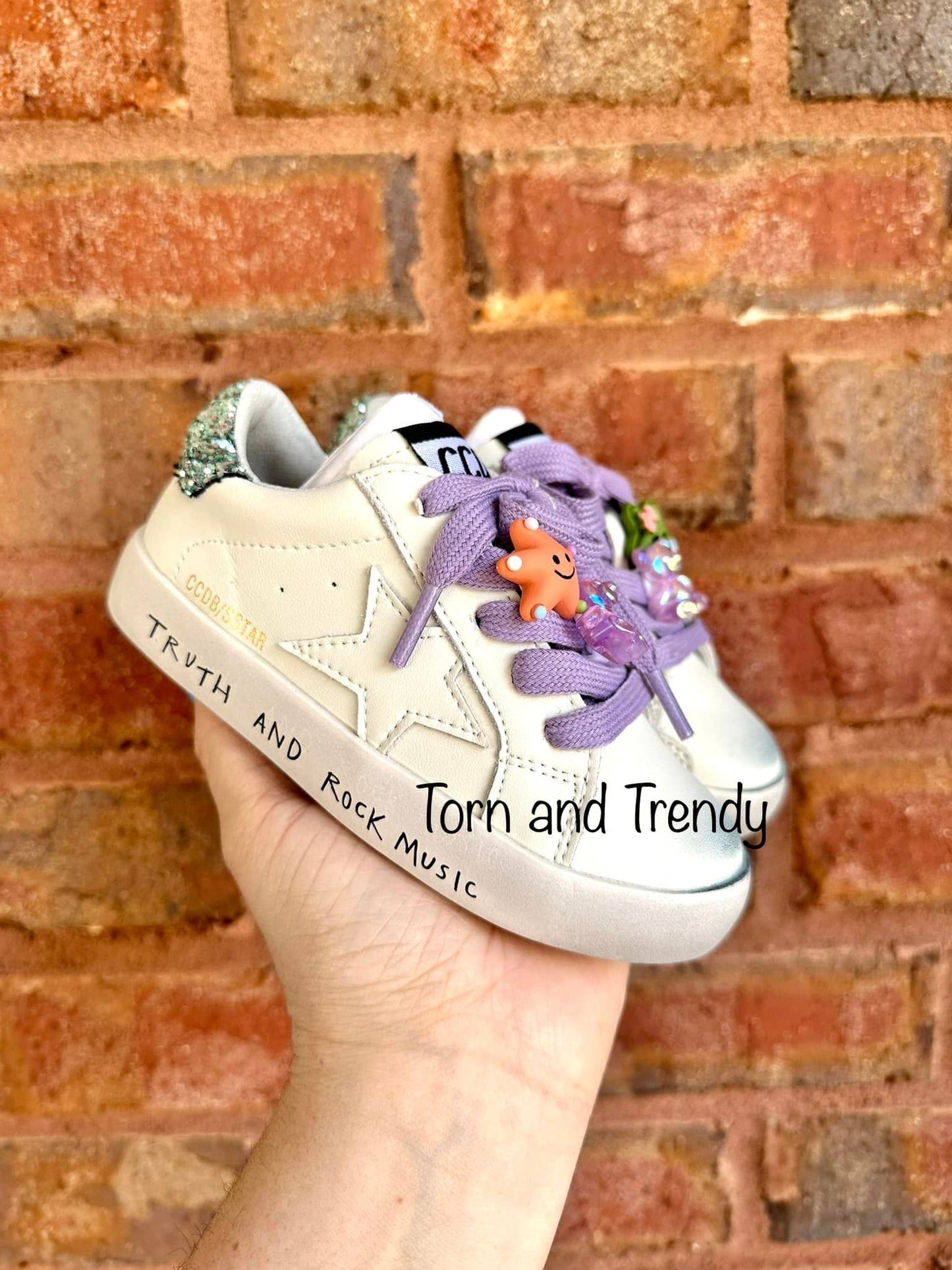 White Star with Purple Laces