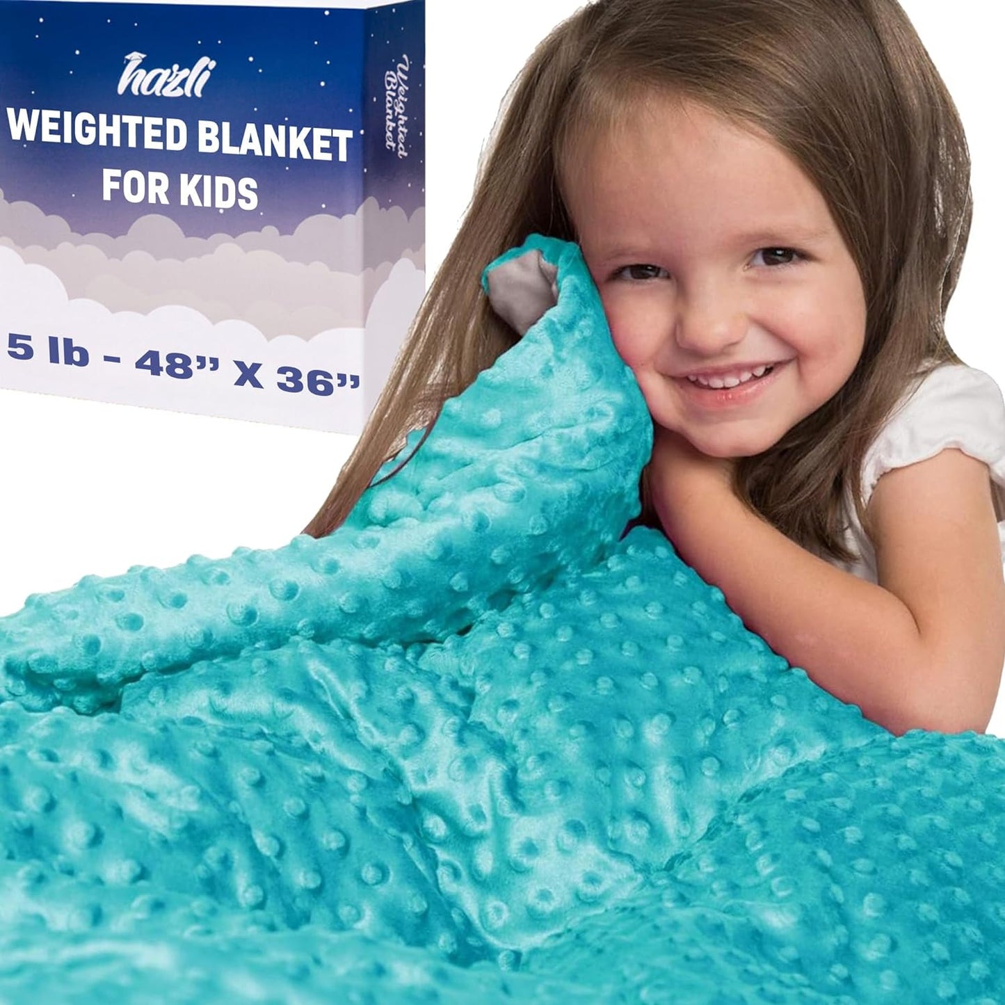 5 Lbs Weighted Blanket for Kids with Removable Cover - 36" x 48"