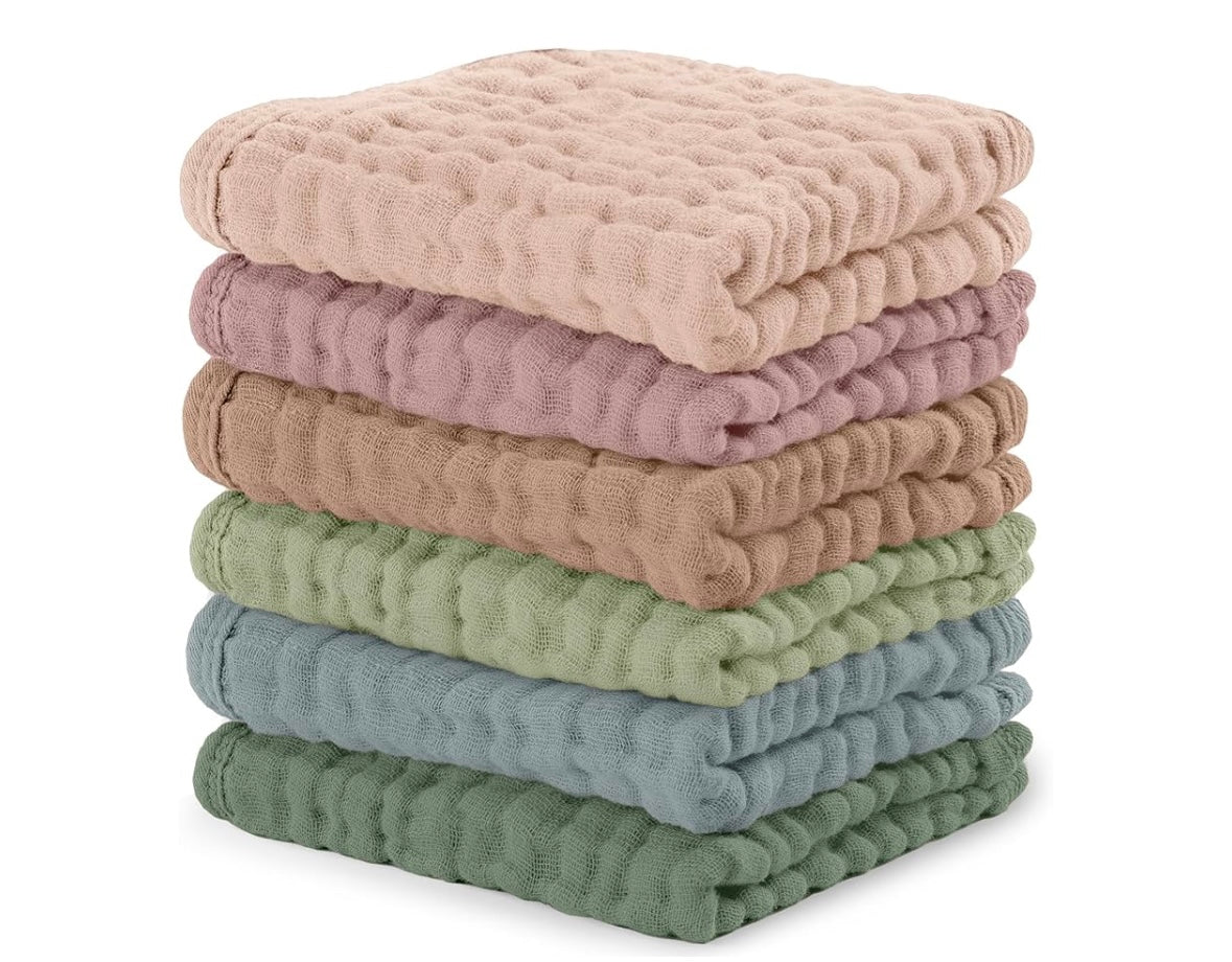 6pk Baby Muslin Cloths