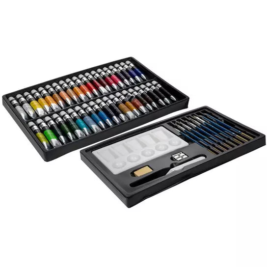 Oil Paint and Easel - 51 piece set