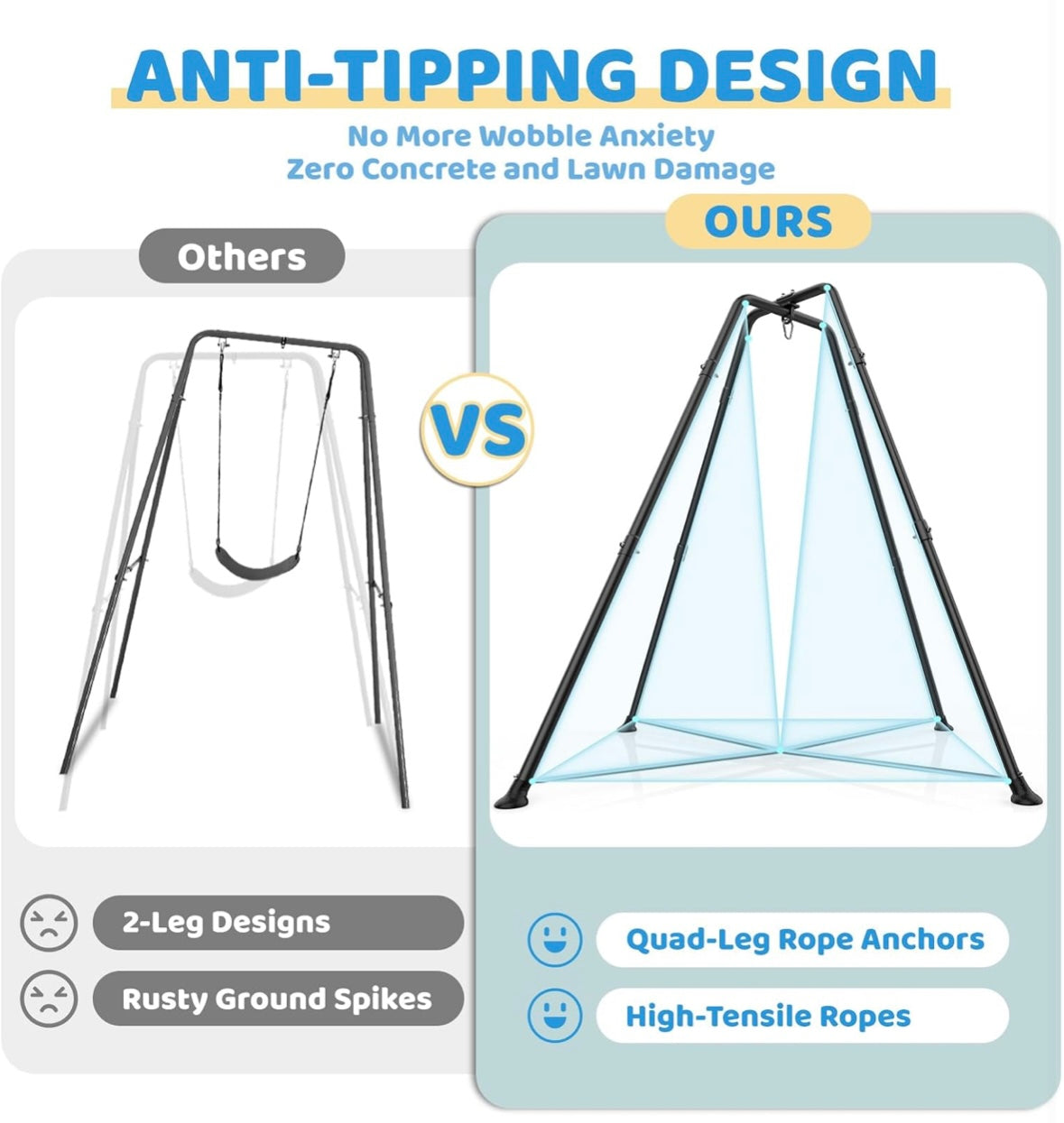 X-Shaped Swing Set