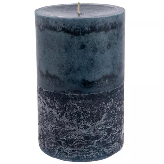 Denim and Lace Pillar Candle