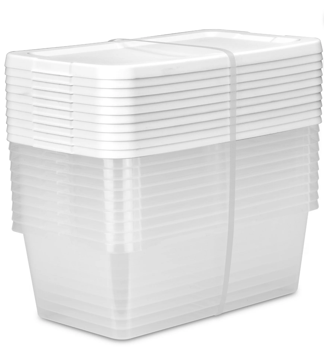 Clear tote 6 quart 10 pack