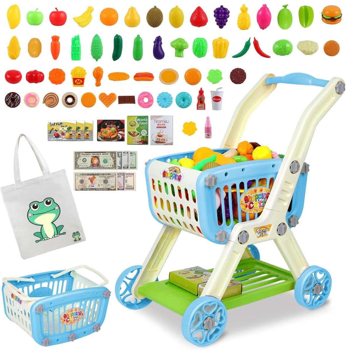 Shopping Cart with Groceries