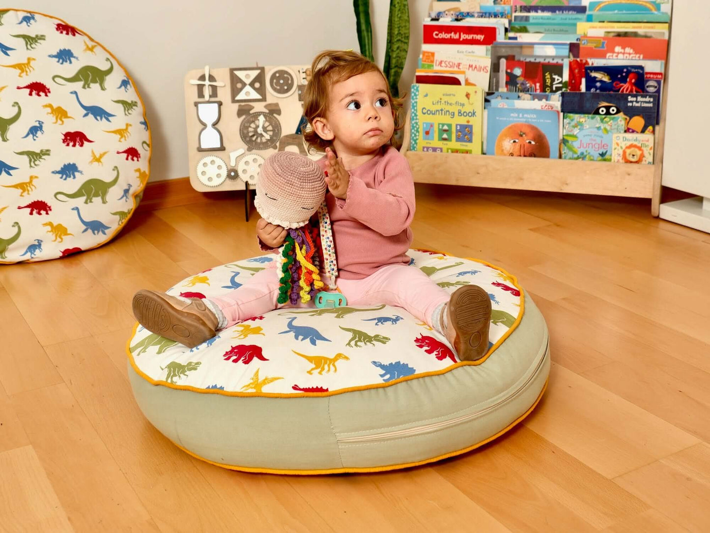 Kids Floor Pillow Montessori Play Mat Large Toddler Cushion