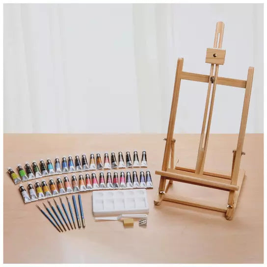 Oil Paint and Easel - 51 piece set