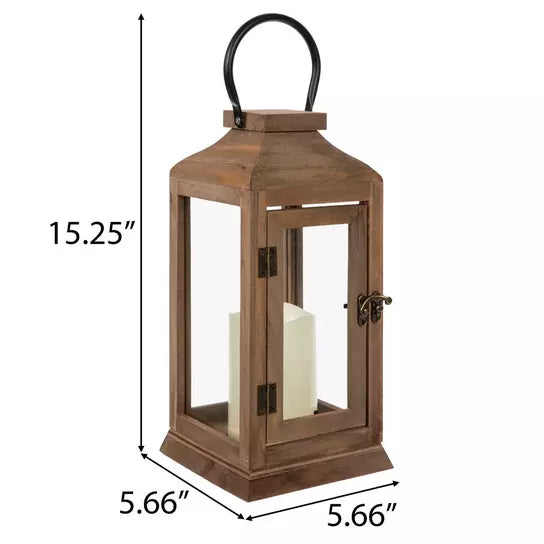 Wooden LED Lantern