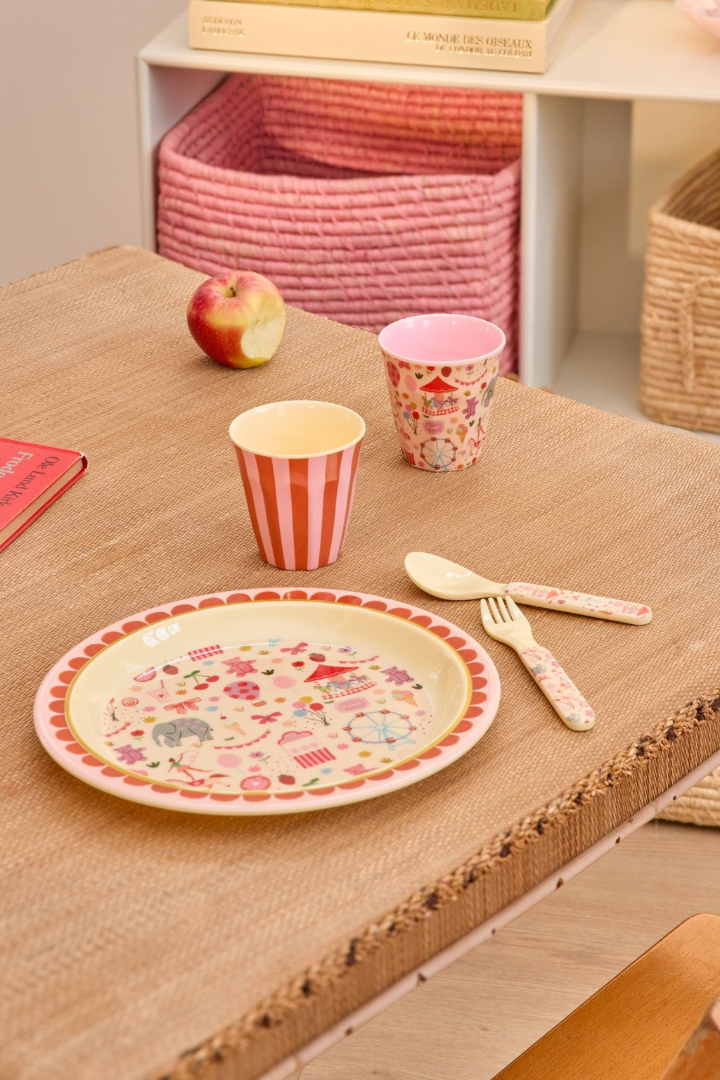 Kids Melamine Cup - Small - Fun Fair Pink Print - 5.4oz -