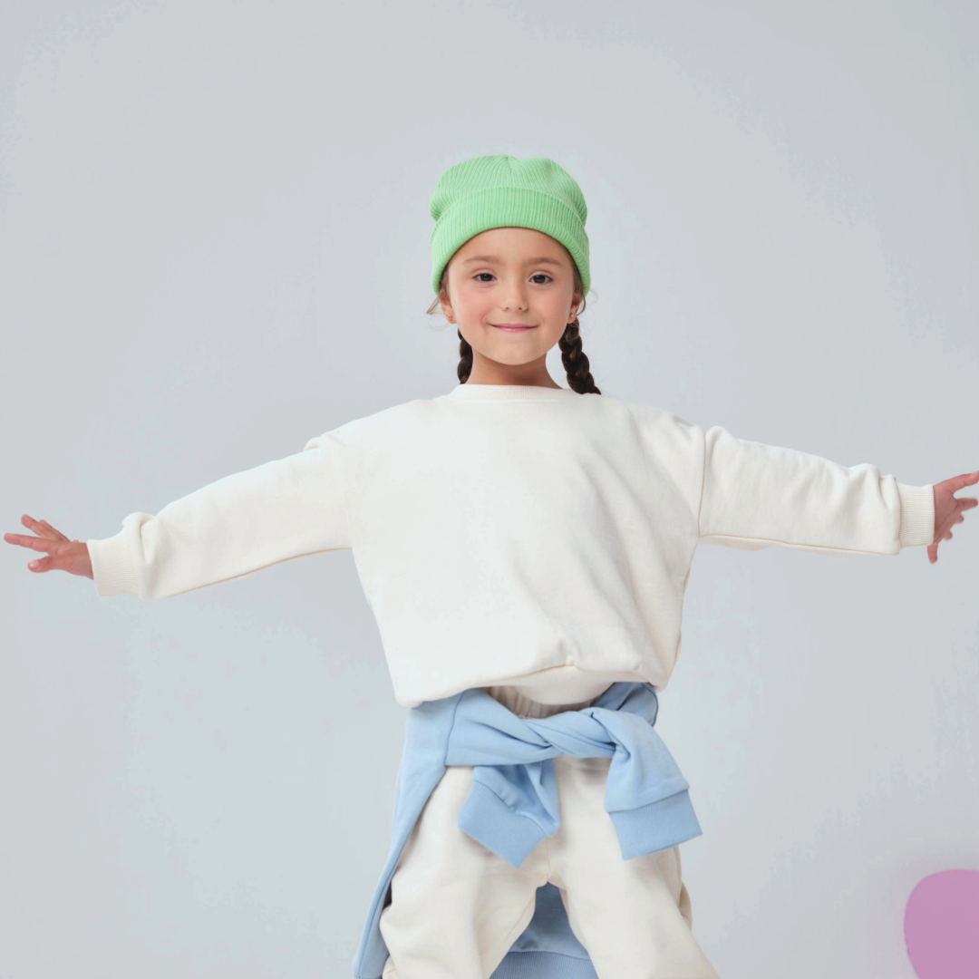 Solid Kids Sweatshirt in White