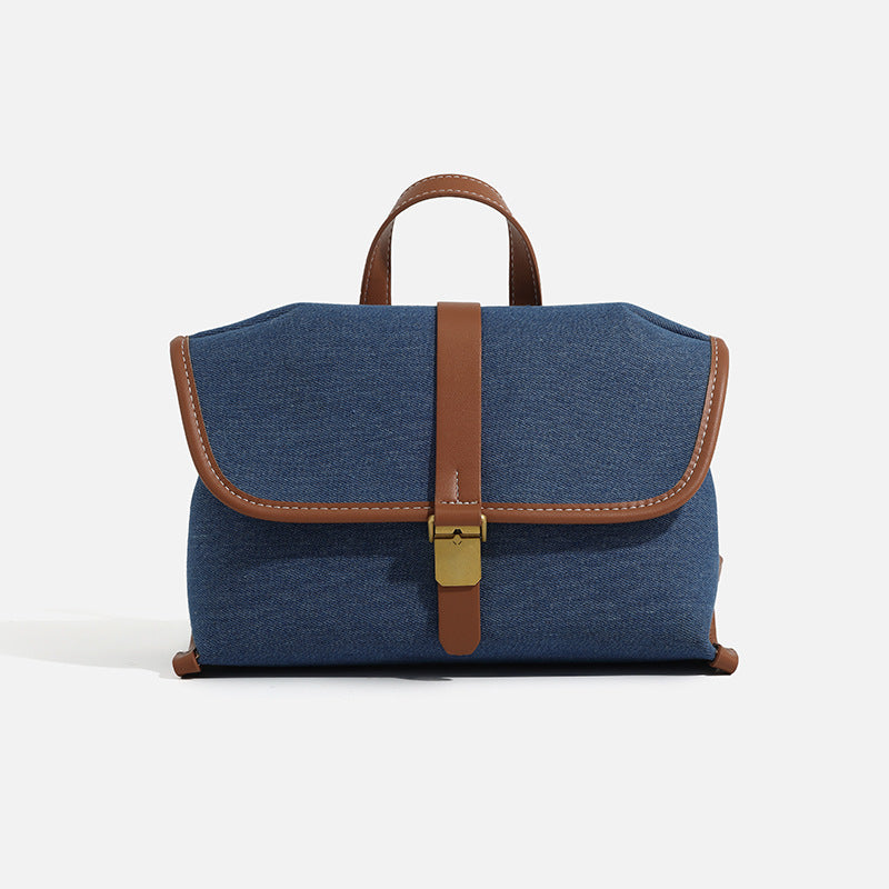 Denim messenger bag
