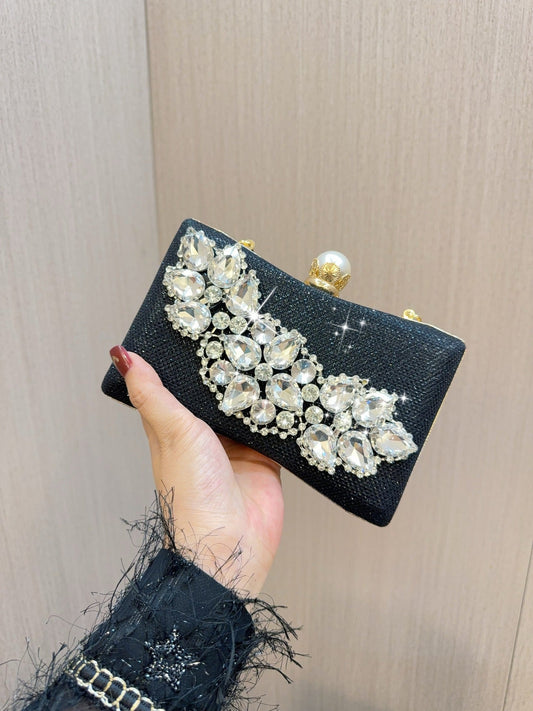 Glass rhinestone handbag