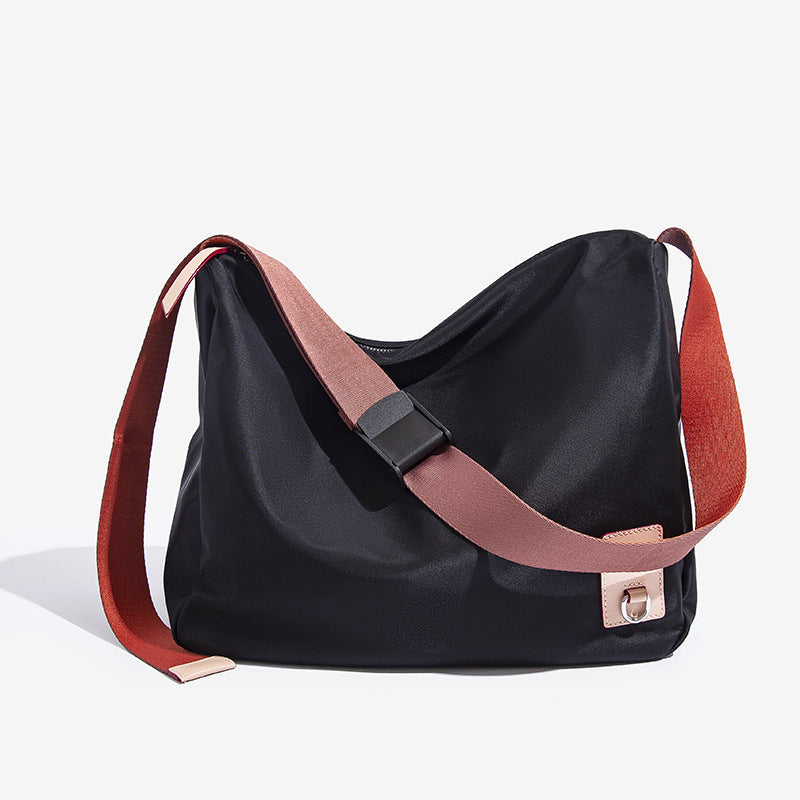 Spring and summer simple casual shoulder bag, large capacity Oxford cloth commuter bag, crossbody hobo bag for women