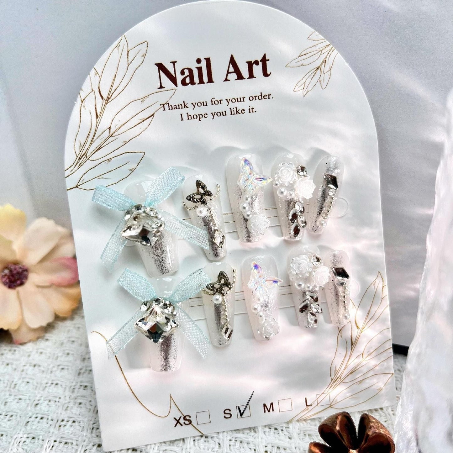 1032- Handmade press on nails