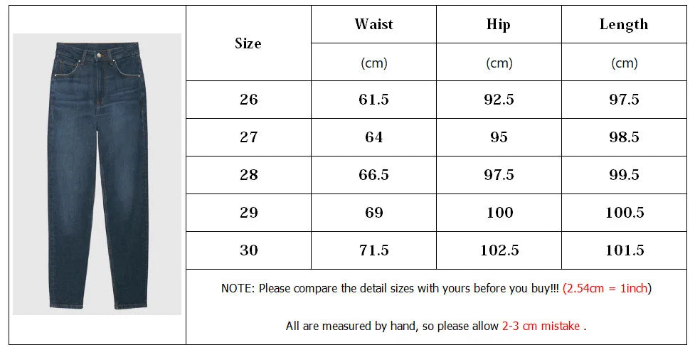Women's Comfort Stretch Jeans - High Waist Vintage Denim Pants