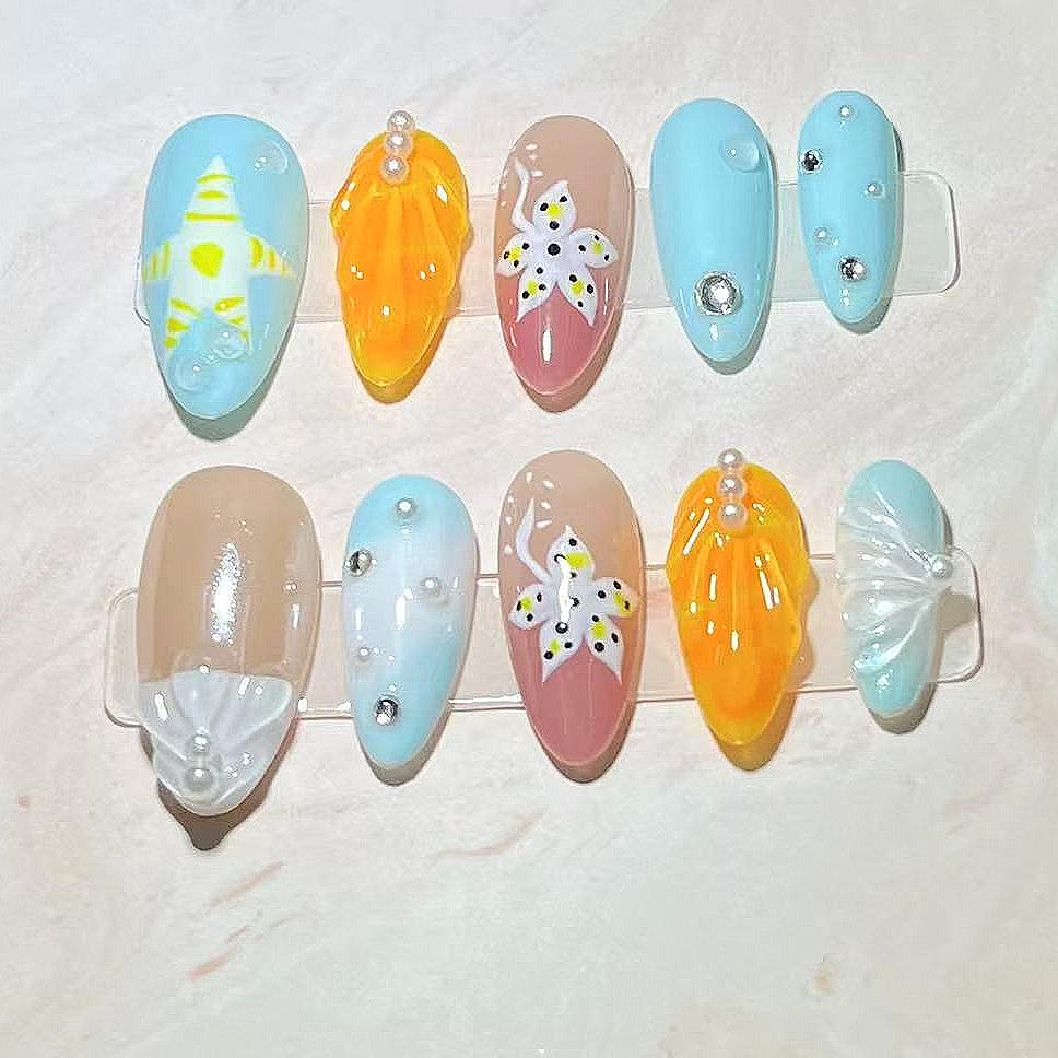 1072 Handmade Press on Nails