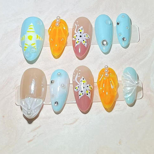 1072 Handmade Press on Nails