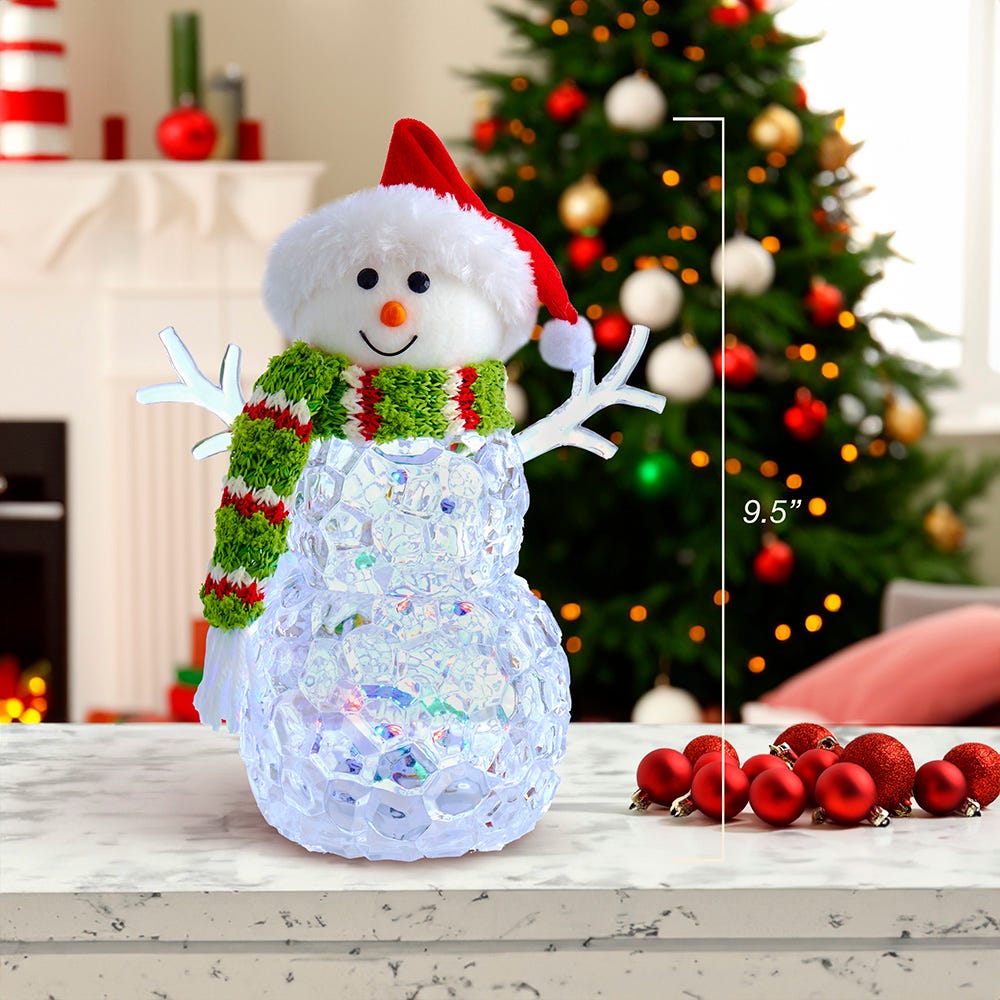 Kurt Adler 9.45-Inch Light-Up Snowman Table Piece