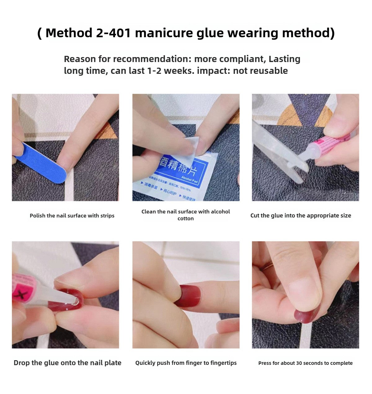 0983- Handmade press on nails