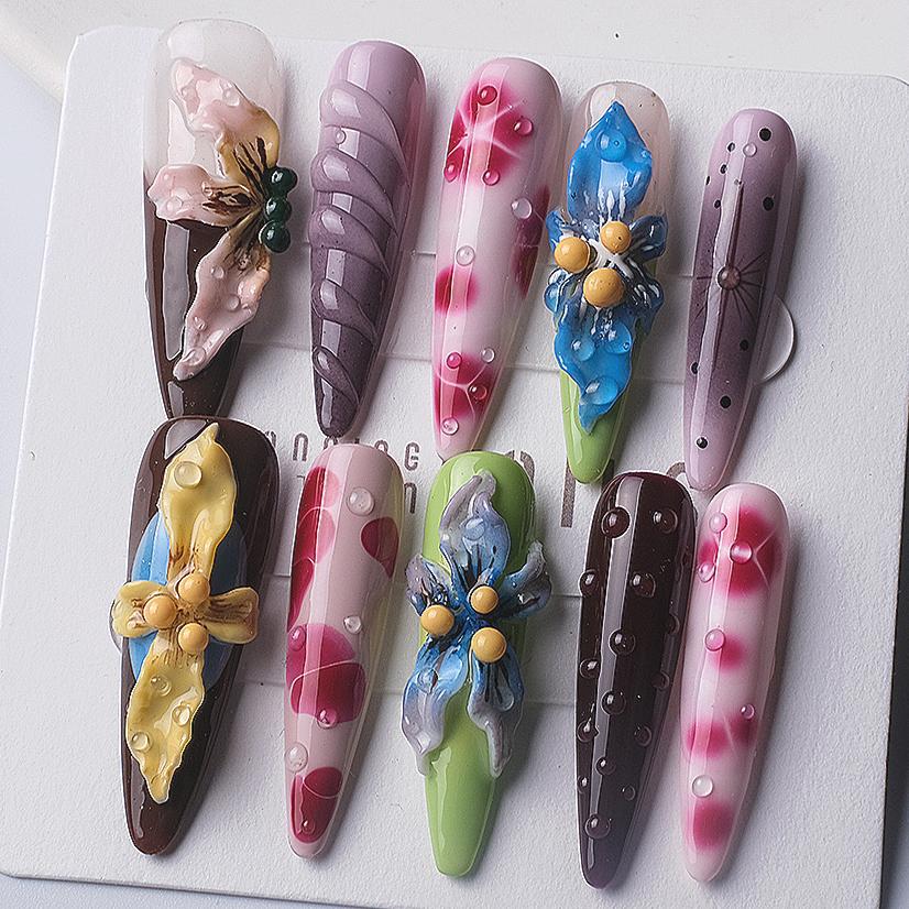 1065 Handmade Press On Nails