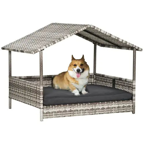 The Rattan Dog House Outdoor With Canopy