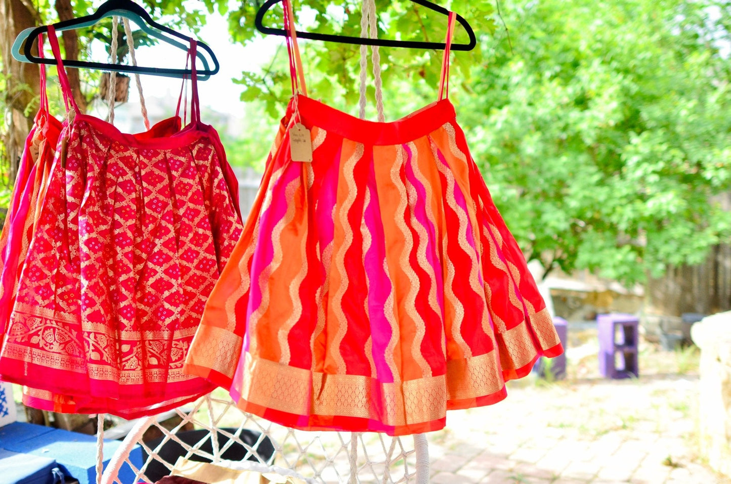 Multishade short skirt