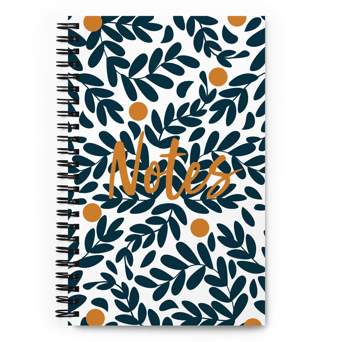 Spiral notebook - Blue Abstract Plants - 140 Pages