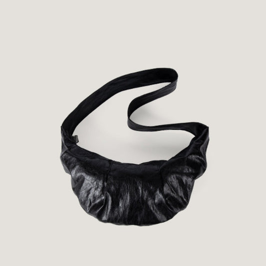 Wide shoulder strap soft leather croissant bag for women, simple and versatile shoulder Crossbody bag, small shoulder bag for women