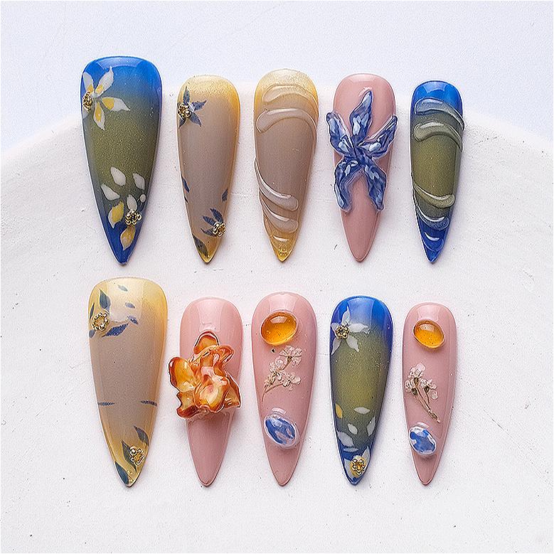 1069 Handmade Press on Nails