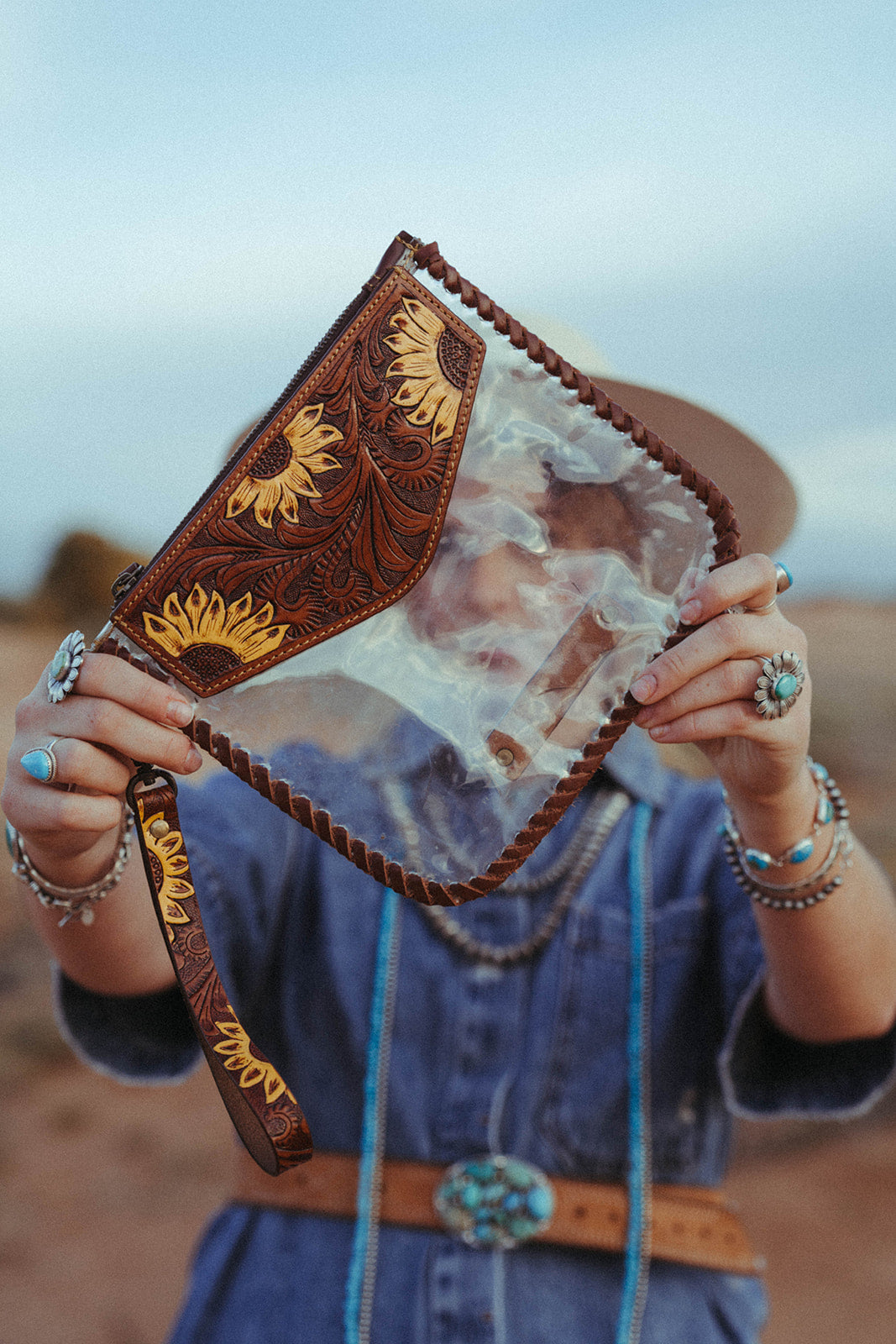 Sunflower Fields Clear Bag