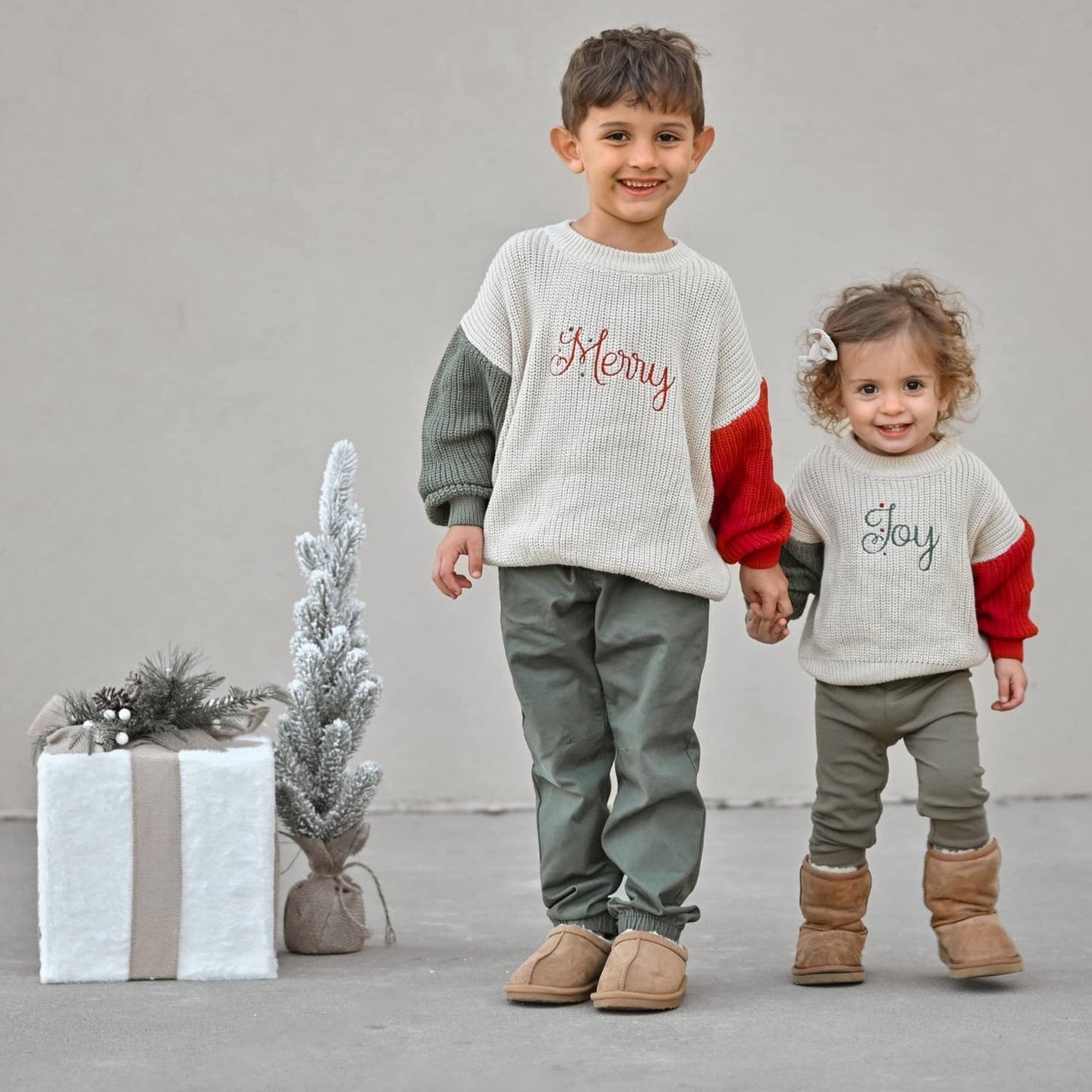 Ribbed Bamboo Leggings - Green or Red Christmas Coordinating