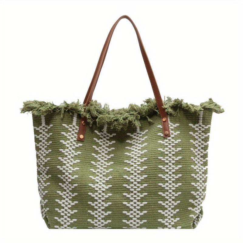 Bohemia canvas woven tote