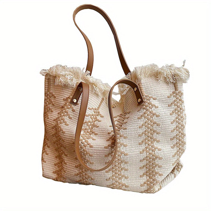 Bohemia canvas woven tote