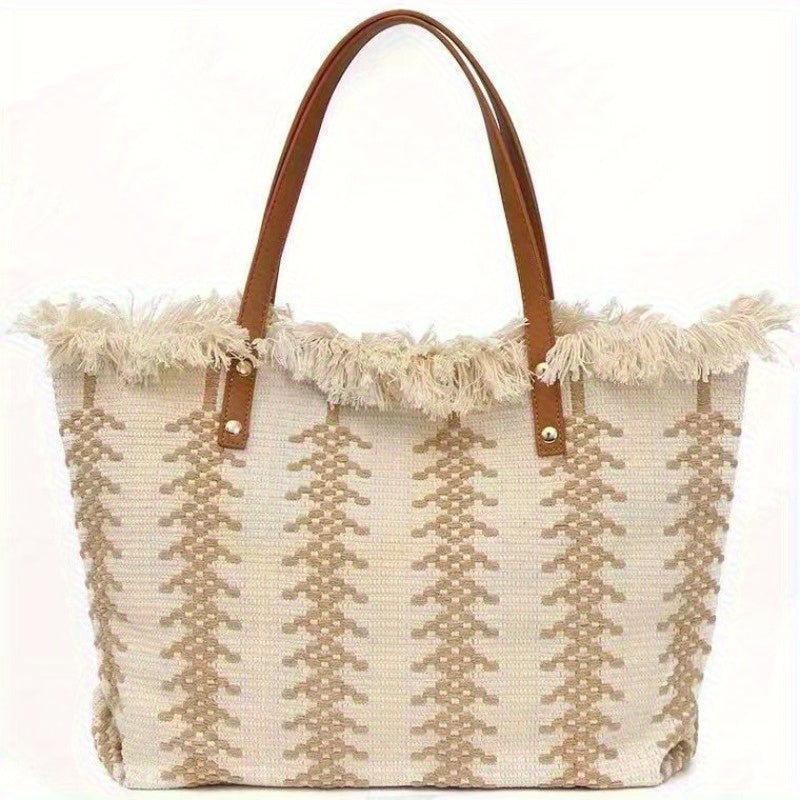 Bohemia canvas woven tote