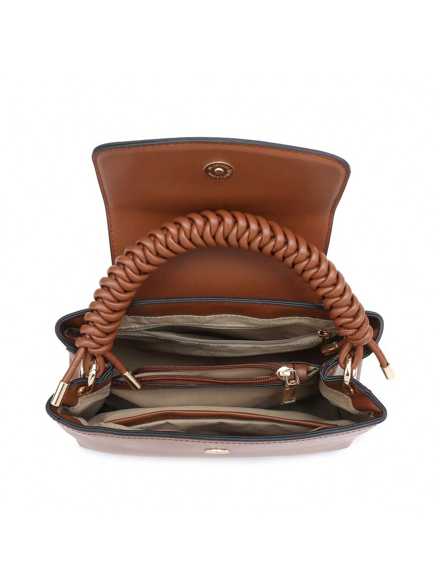 Compact Purse With Braided Handle