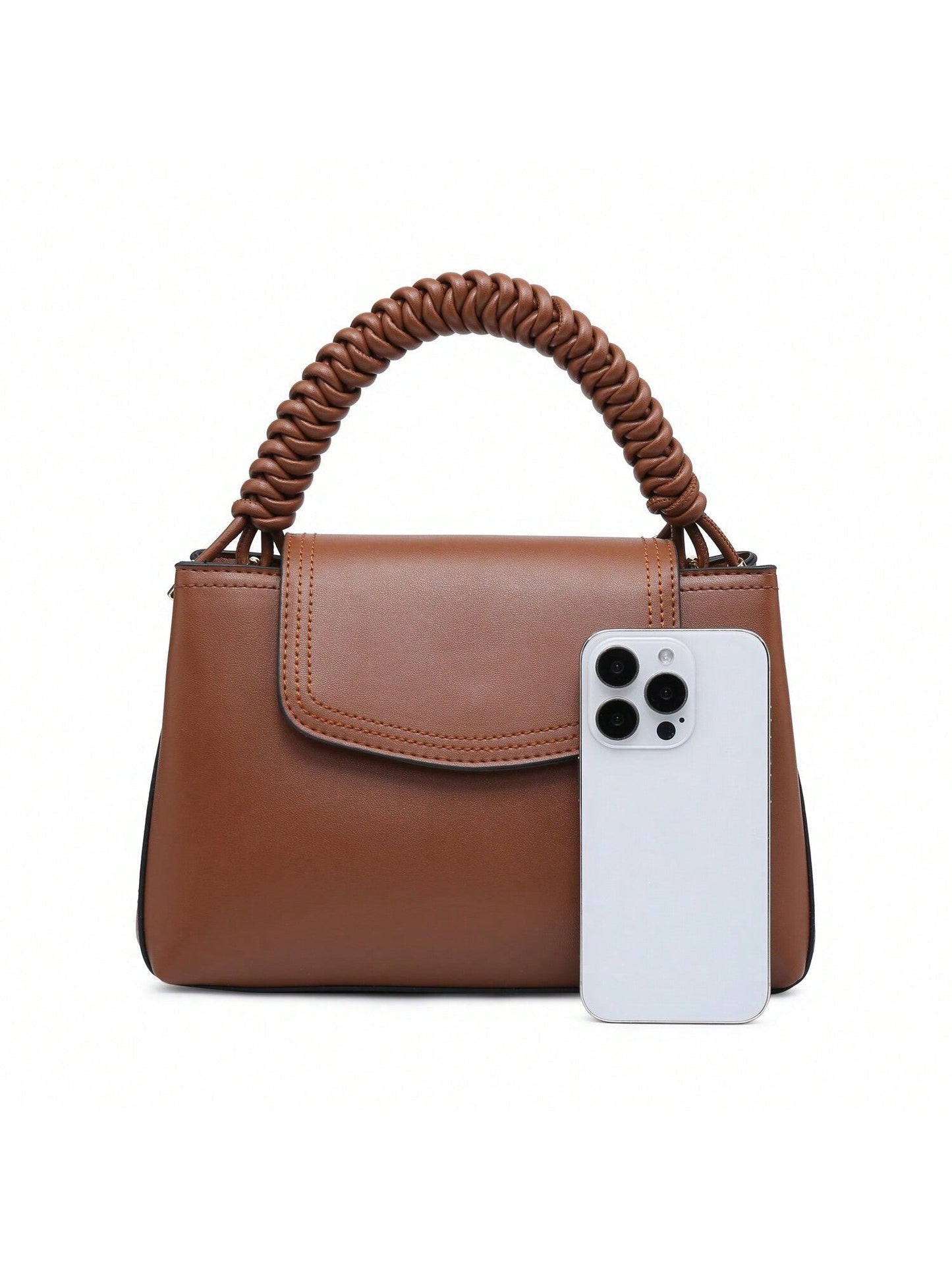 Compact Purse With Braided Handle