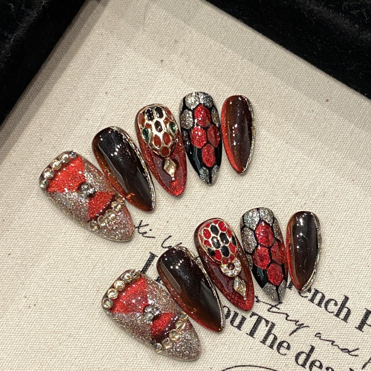 0937- Handmade press on nails