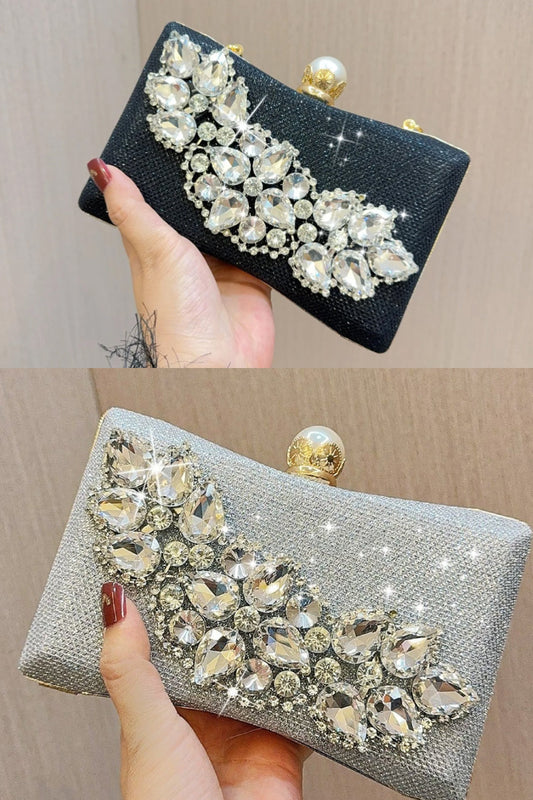 Glass rhinestone handbag Wedding birthday socialite party dinner bag