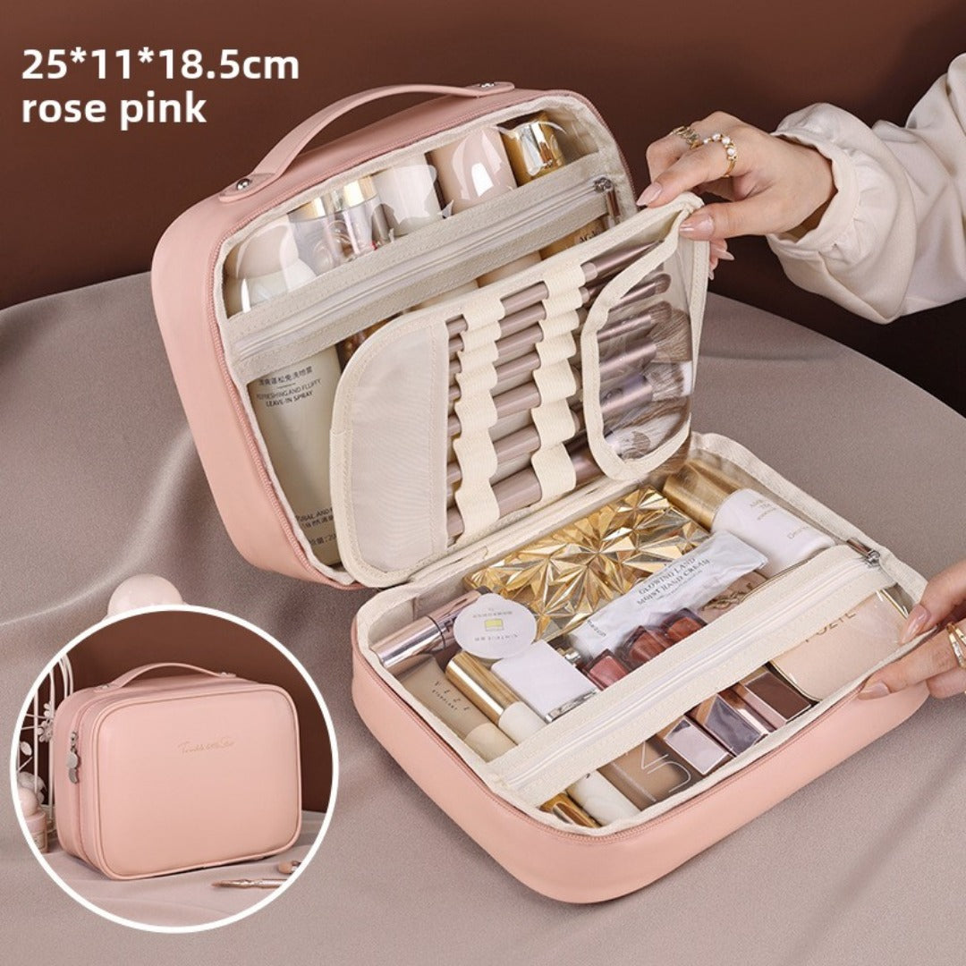 Multifunctional cosmetic bag, large capacity waterproof cosmetic bag, storage bag, makeup bag organizer,Makeup bag with compartments,