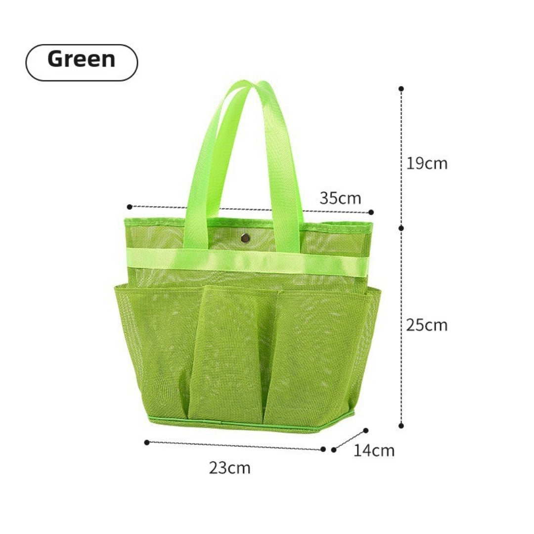 Mesh bath bag, mesh pocket tote swimming wash bag, men's bath towel bath bag, large storage bag