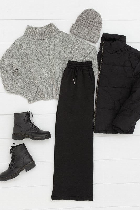 Julia Rose |The Jenna - Comfy Wide Leg Fleece pants