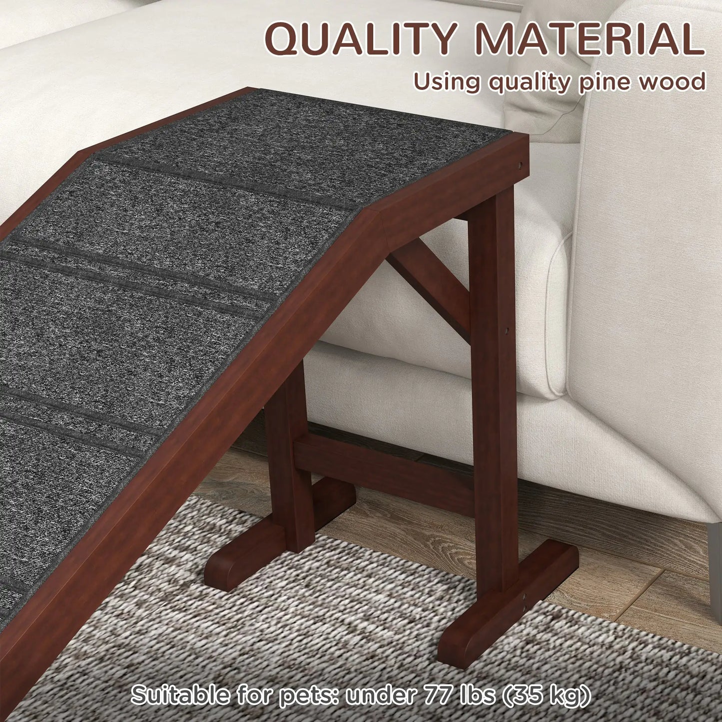 SafeStride Non-Slip Pet Ramp with Platform