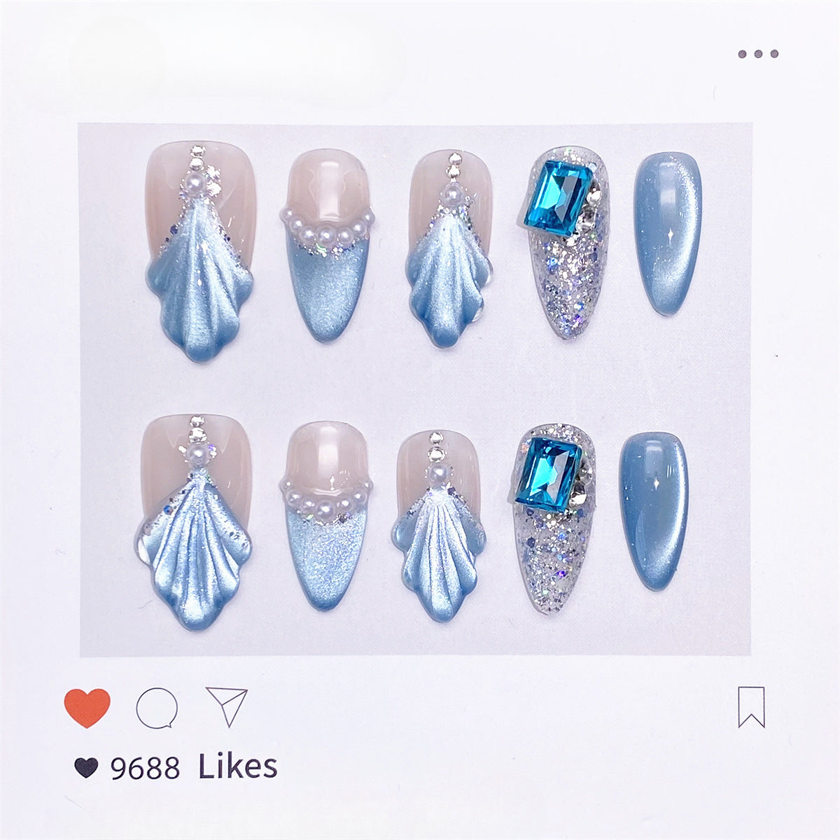 0944- Handmade press on nails