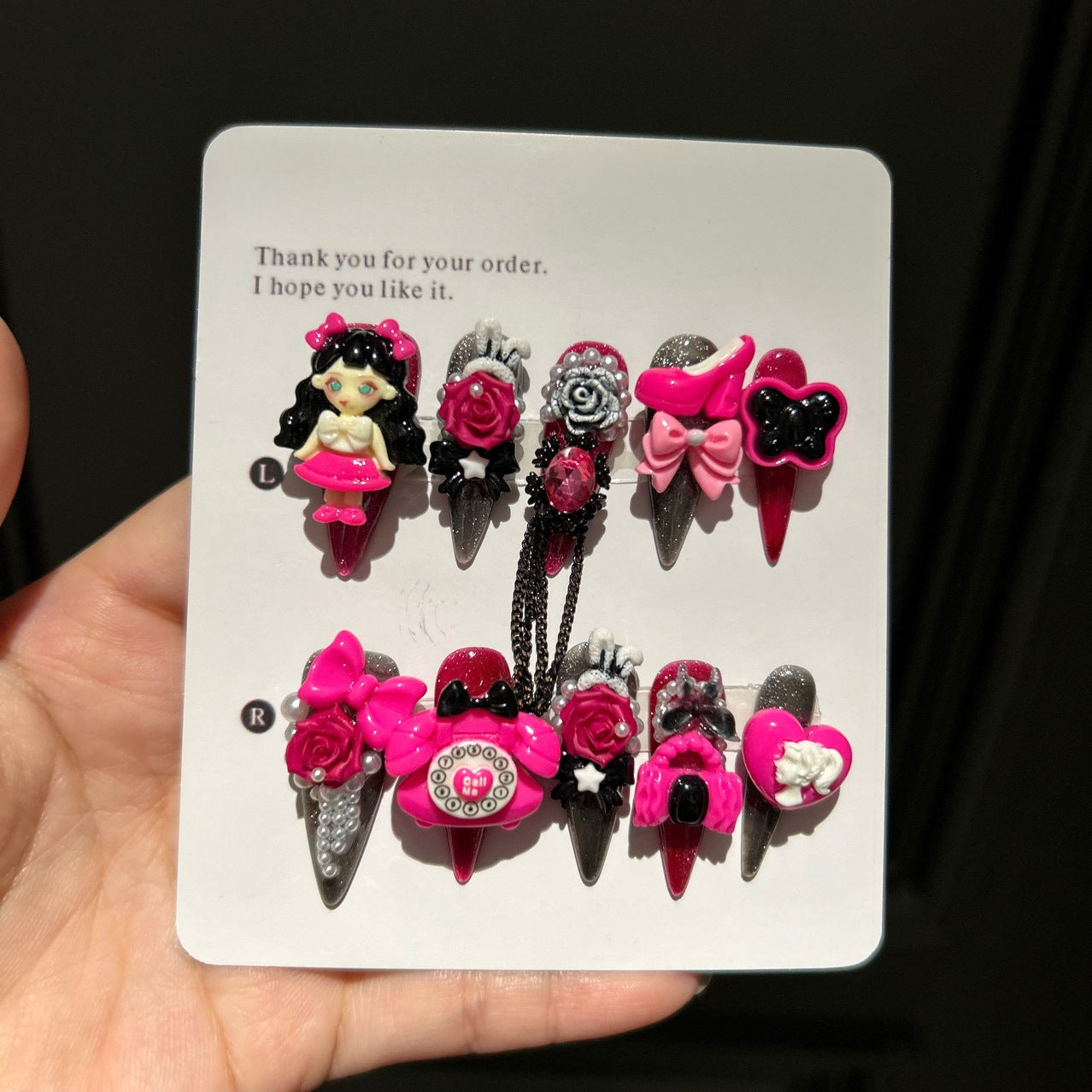 1020-Handmade press on nails